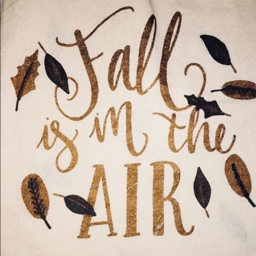 Fall is in the Air Gold Flour Sack Kitchen Towel